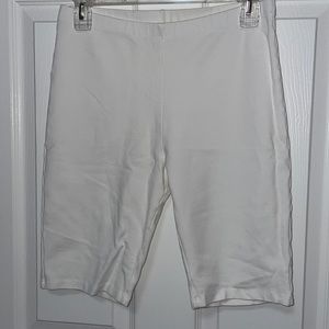 White biker shorts